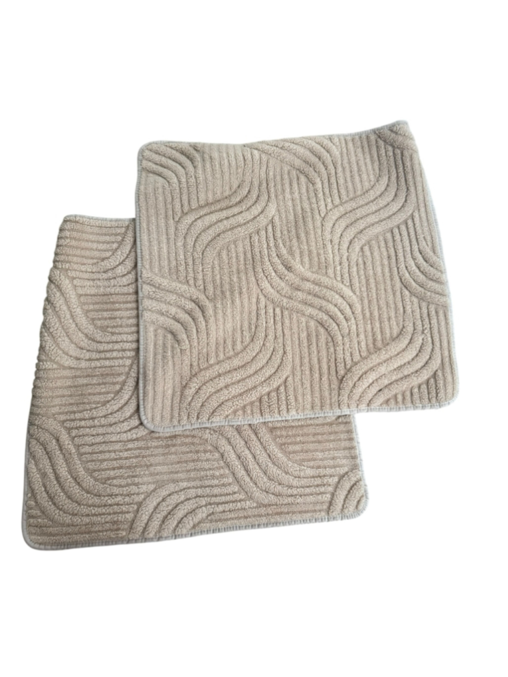 Unbranded arm covers Set One Size Beige Textured Wave Pattern